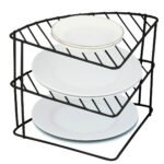 Black 2 Layer Corner Shelf -medium