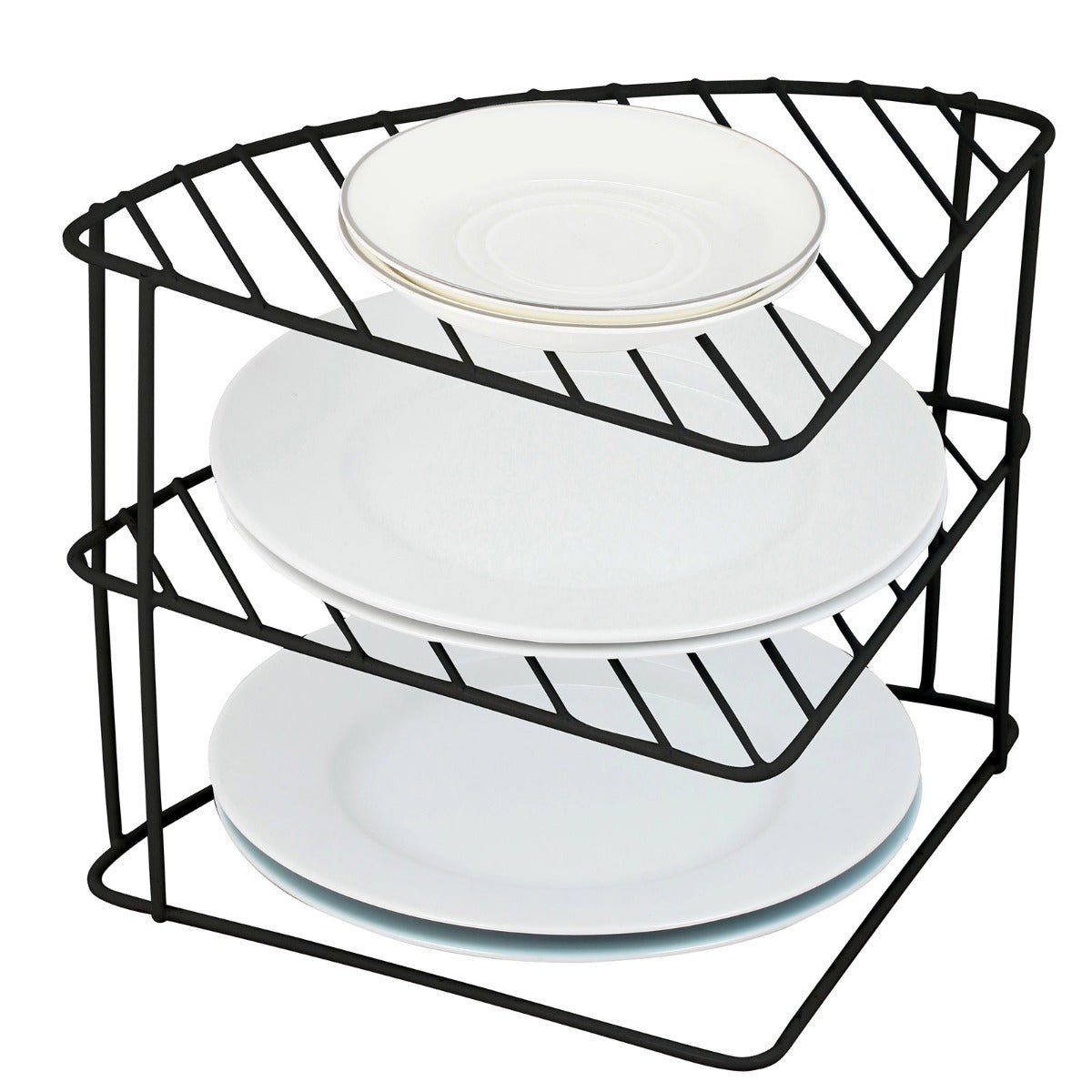 1_3_7.jpg Black 2 Layer Corner Shelf -medium - Image 1
