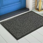 Grey Barrier Door Mat Rubber Back 80x 180cm - 80 x 180cm
