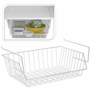 White Under Shelf Basket Large