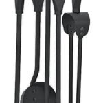 5 Pieces Companion Set Fireside Fire Tools Fireplace & Accessories - Black