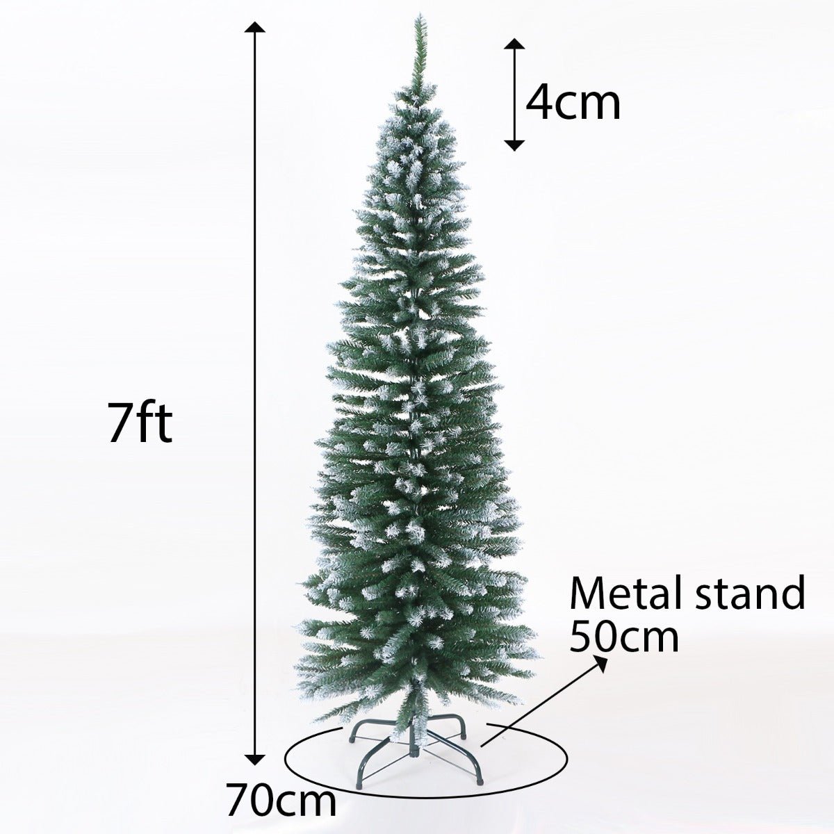 7f1.jpg Artificial Slim Frosted Pencil tree-7ft - Image 1