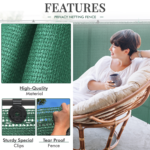 Green Fabric Fence 150gsm - 1.8m x 10m