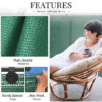 Green Fabric Fence – 1m x 10m, 90gsm Uv-stabilized Garden Privacy