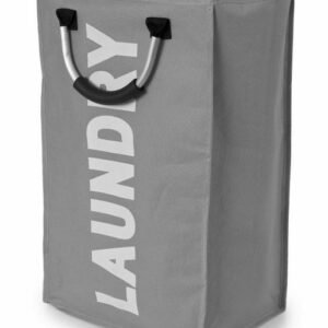 Grey Single Laundry Bag with Metal Handles
