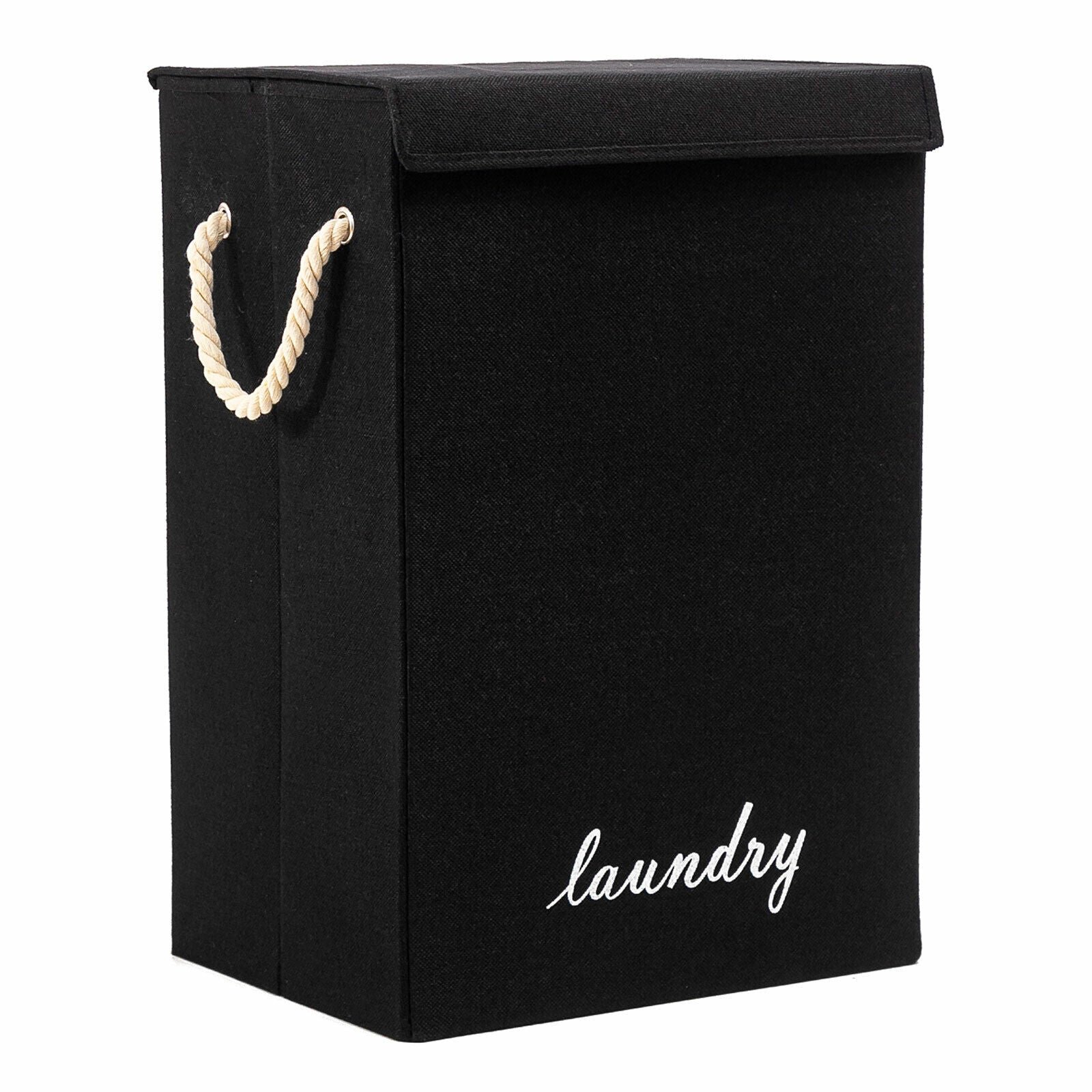 SquareLaundryBlack.jpg Square Laundry Basket Black - Image 1