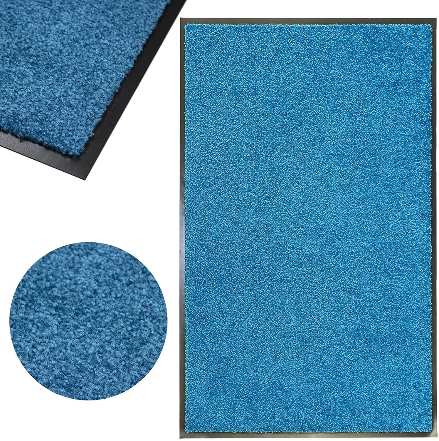 W_Ctealblue.jpg Wash and Clean Barrier Mat 60x120 Teal Blue - 60 x 120cm - Image 1