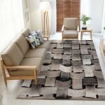 Beige 3d Design 120*160 Carpet - 120 x 160cm