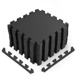 10pcs Eva Foam Mats 30 x 30 Black - 30 x 30cm
