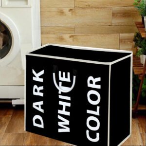 Black 3 Compartment Laundry Bag