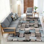 Blue 3d Design Carpet 160*220 - 160 x 220cm