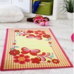 Kids Rug - Pink Flowers/butterfly 80 x 120cm