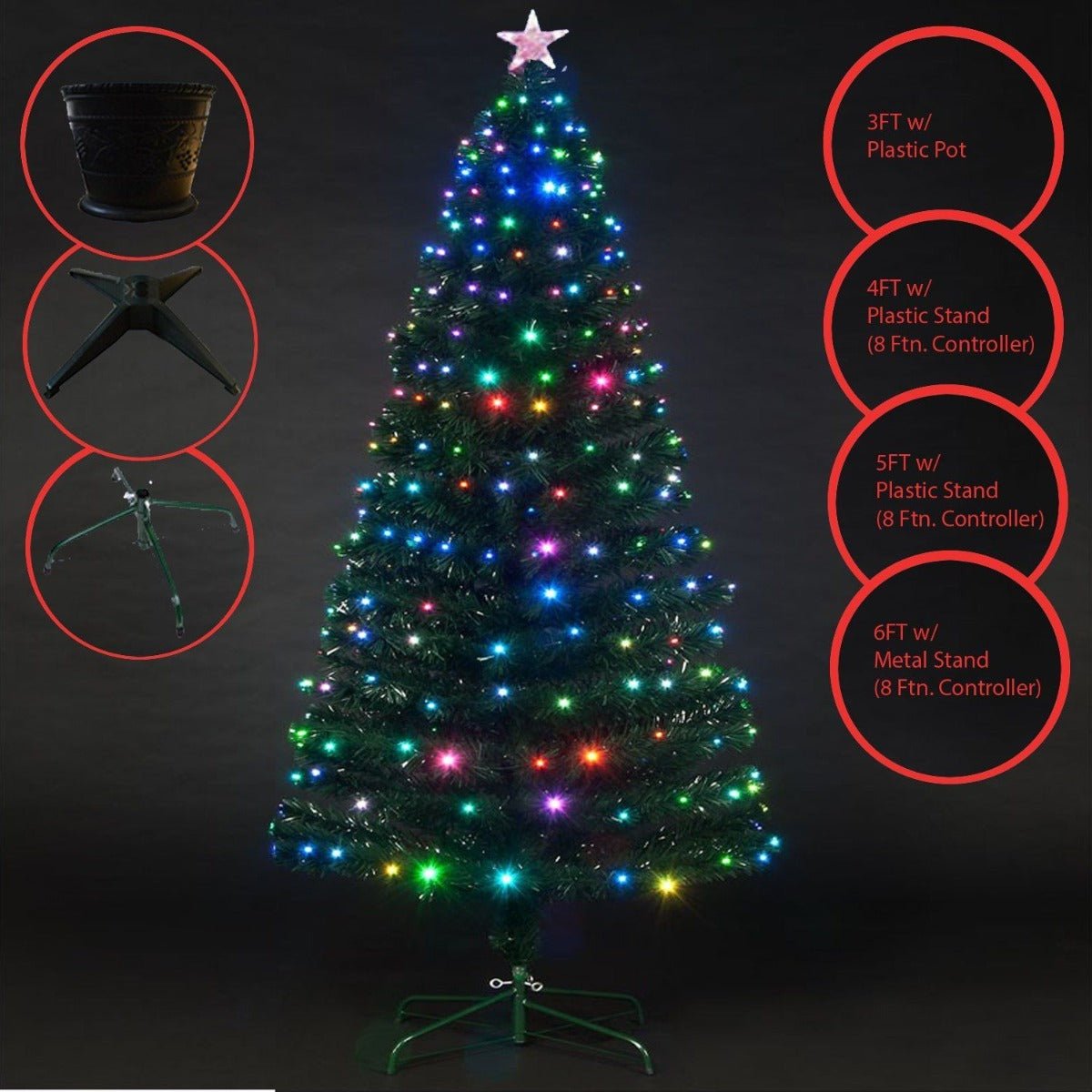 green_multi_color_led3.jpg 4ft Green Led Xmas Tree with 8 Functions - Image 1