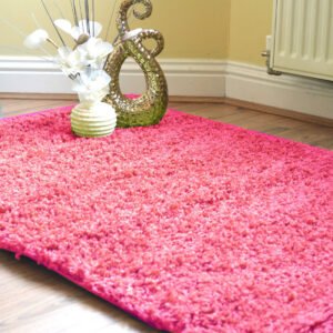 Hot Pink Shaggy Rug 200x290cm - 200 x 290cm