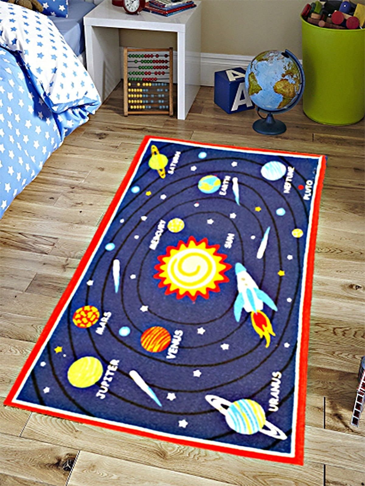 planets_2.jpg Kids Rug - Planets Rug 80 x 120cm - Image 1