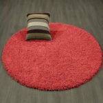 Round Shaggy Wine Red 120 *120 si-sr3154 - 120 x 120cm