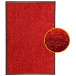 Wash & Clean 61 x 180 Dark Red Dirt Trapper Barrier Mat - 61 x 180cm