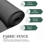 Anthracite Fabric Fence 230gsm - 1m x 10m