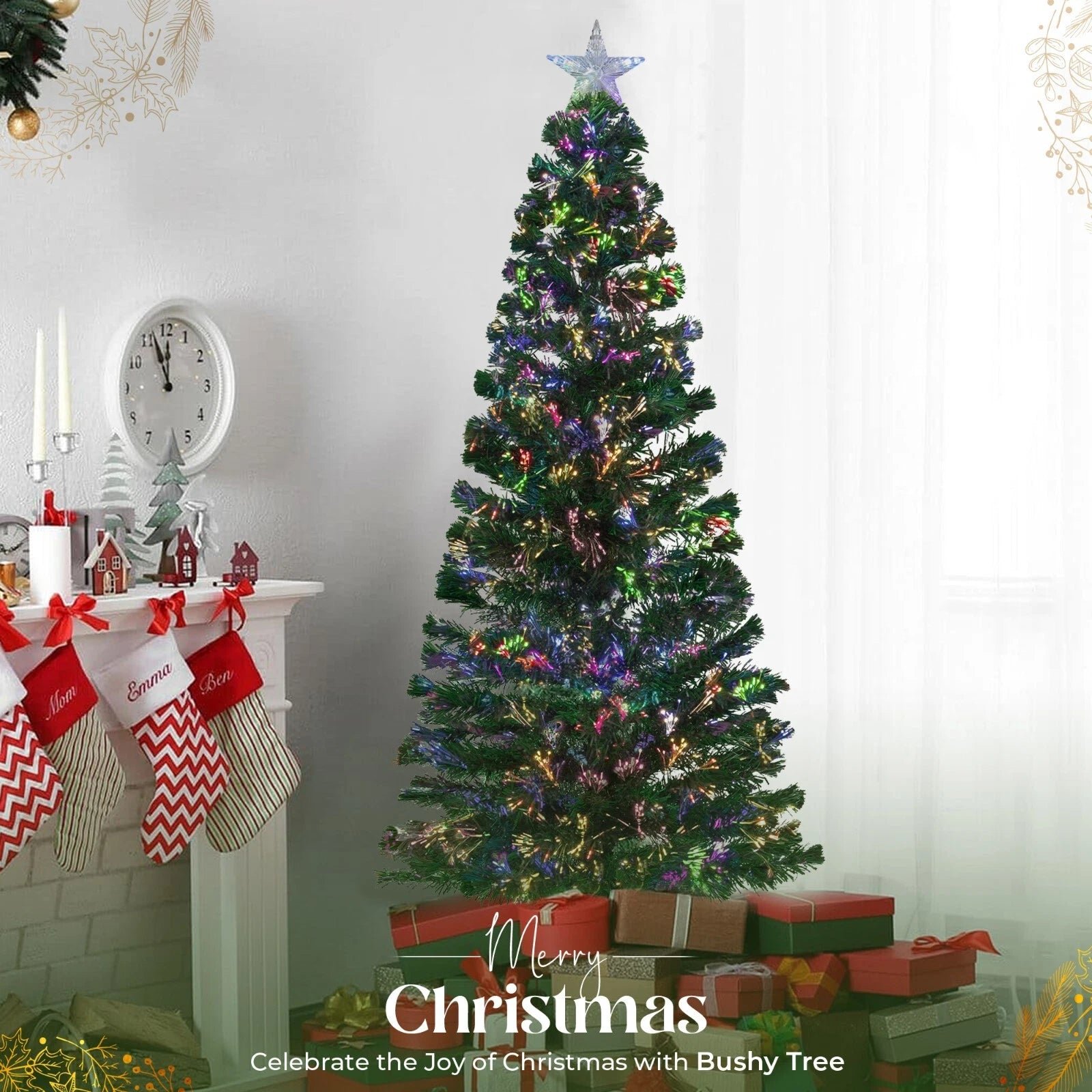 s-l1600_22_a6ac7a6b-8c76-43cb-87c7-da289d6af1f6.jpg 6ft Fibre Optic Green Tree Xmas - Image 1