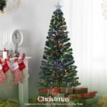 5ft Fibre Optic Green Tree Xmas