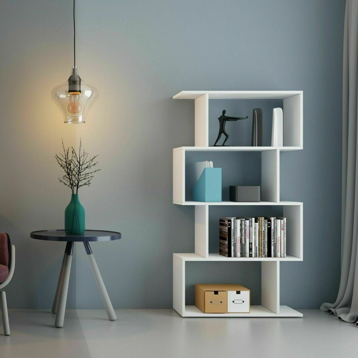 s-l1600_2__7_9.jpg 4 Cube Book Shelf -white - Image 1