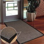 Large Non Slip Rubber Brown/black Barrier Mat 90 x 120 Cm - 90 x 120cm