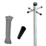 2.6m Heavy Duty Galvanized Clothes Pole
