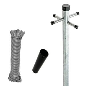 2.6m Heavy Duty Galvanized Clothes Pole