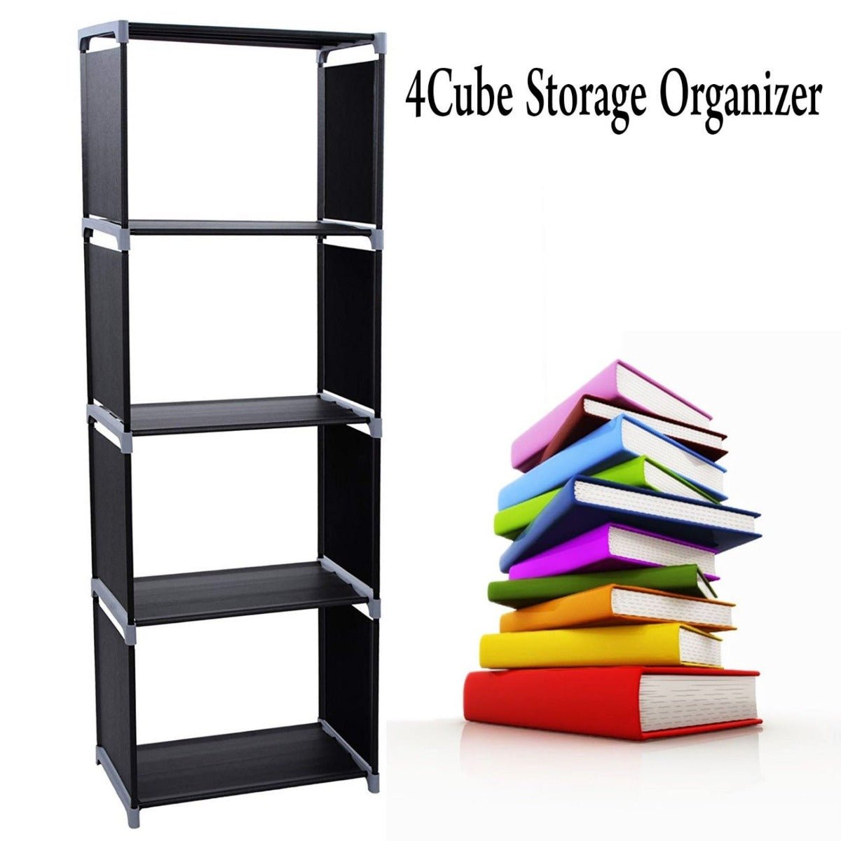 s-l1600_97.jpg 4 Compartment Book Storage Rack - Image 1