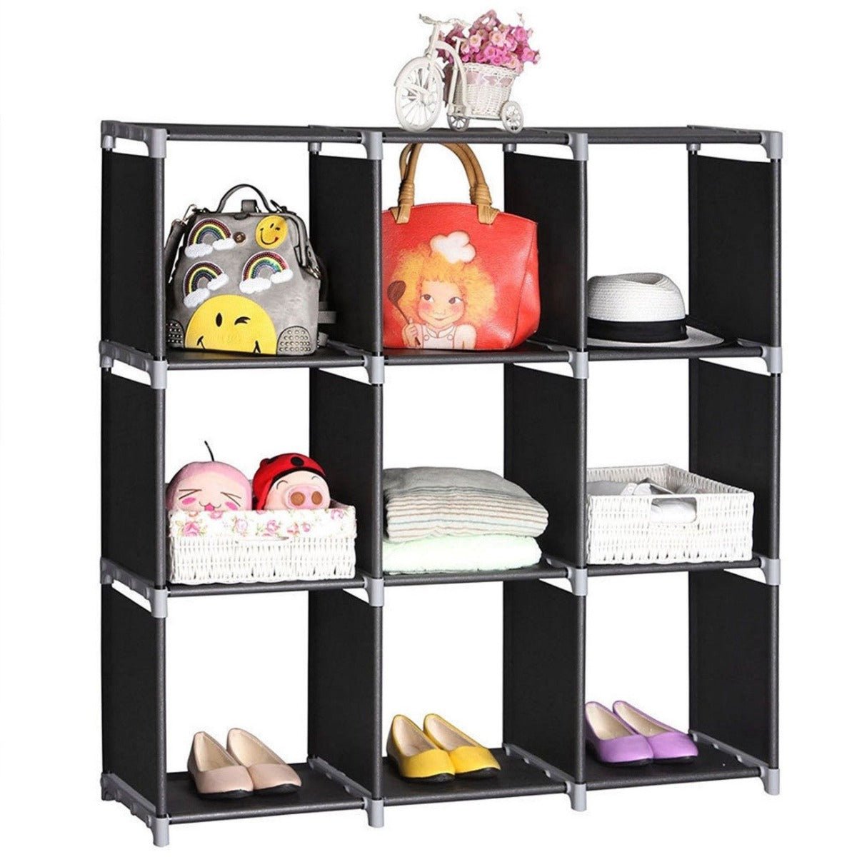 s-l1600_99.jpg 9 Compartment Book Storage Rack - Image 1