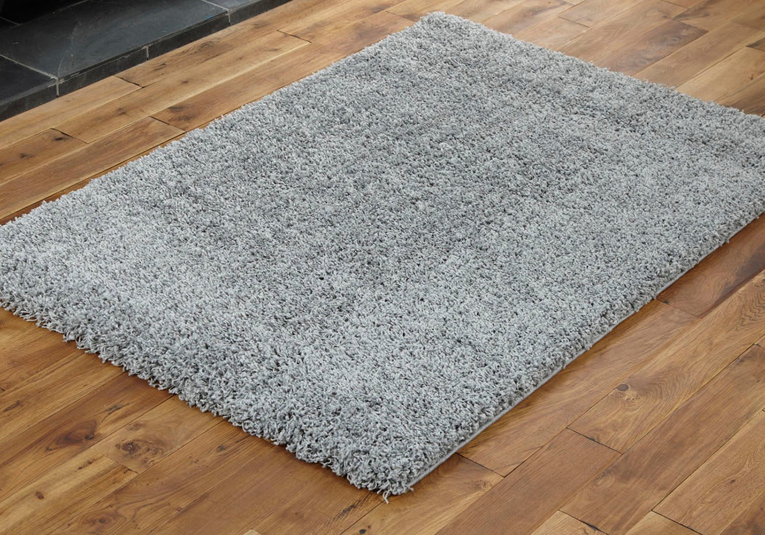 silver_1.jpg Silver Shaggy Rug - 60 x 110cm - Image 1