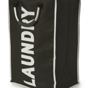 Black Single Laundry Bag with Metal Handles