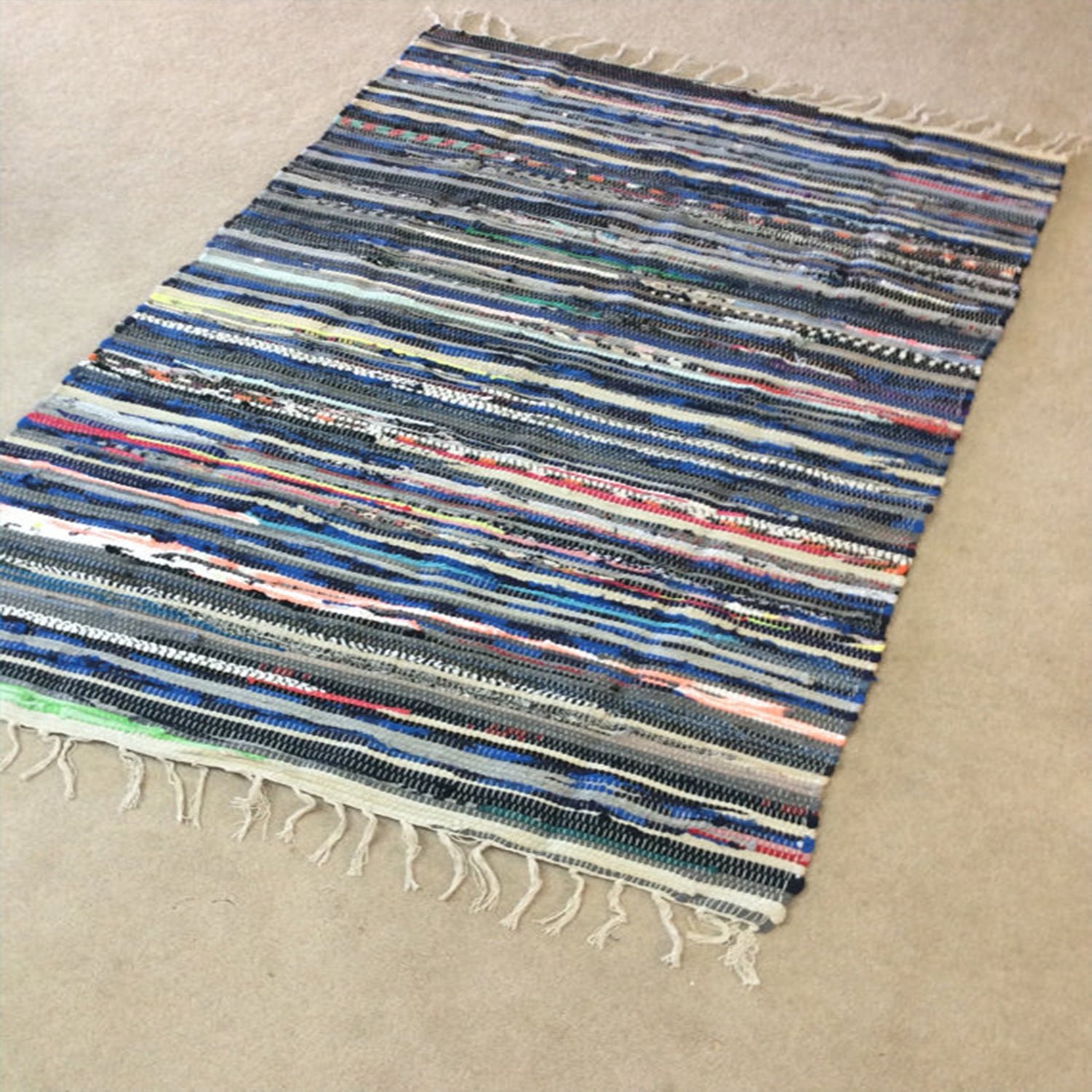 untitled-4_2.jpg Handmade Multicolor Chindi Rag Rug 160 x 270 - 160 x 270cm - Image 1