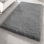 Dark Grey Shaggy Rugs - 80 x 150cm