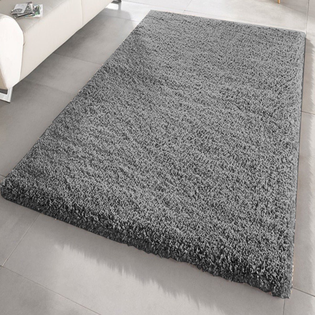 untitled-9_3.jpg Dark Grey Shaggy Rugs - 80 x 150cm - Image 1